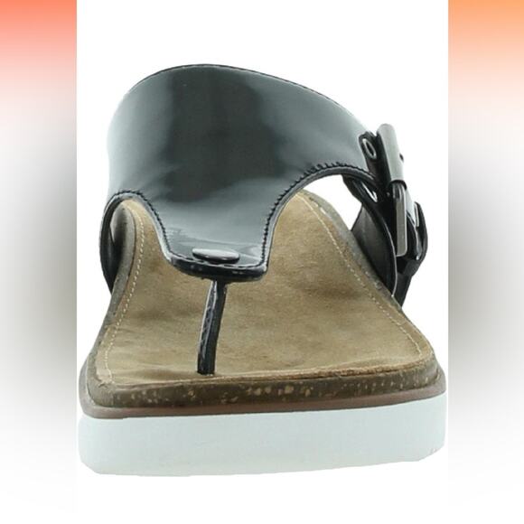 Clarks Womens Elayne Step Patent leather slip on sandal NEW Size 6 - Picture 2 of 10